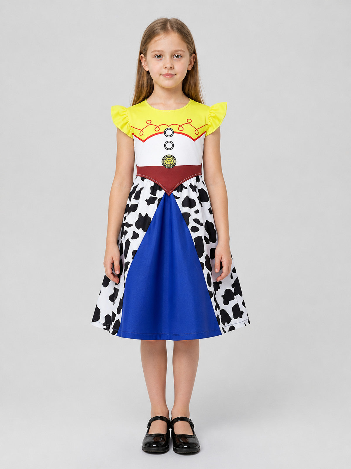 Jessie Costume from Toy Story: Top and Skirt on-model view