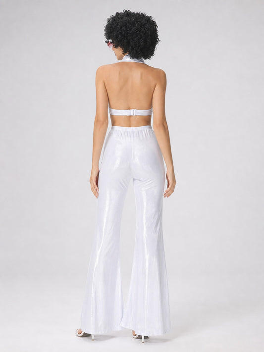 80s Disco Costume, Retro Top and Pants back view