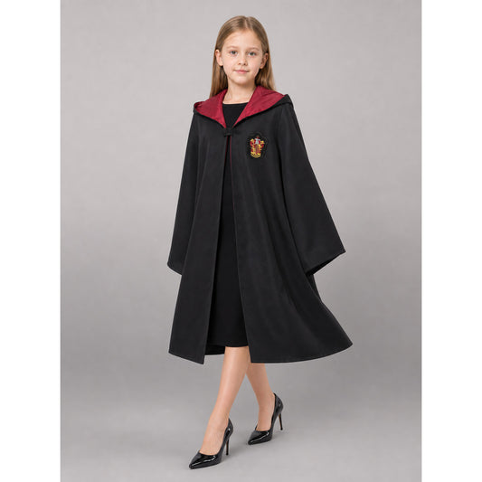 Black carnival cloak with hood, set