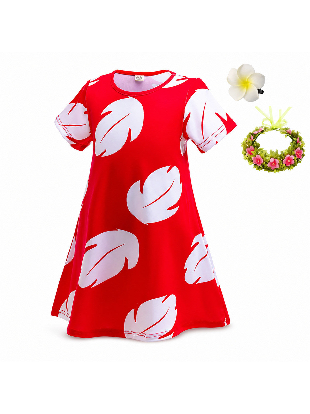 Experiment 626 Lilo Role Play Dress Hawaii Costume Children Red Frock Featured