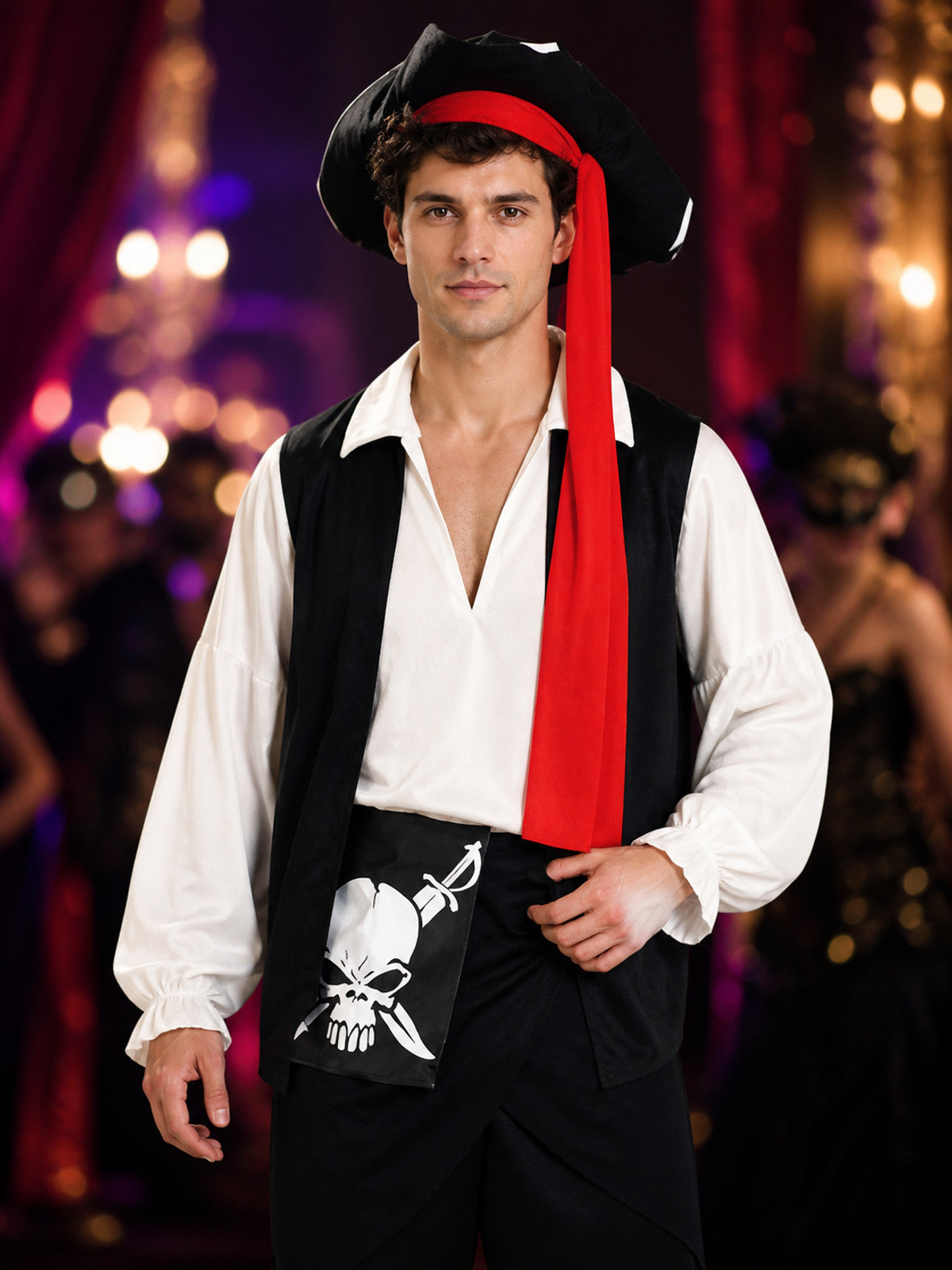 Pirate Carnival Costume for Halloween Cosplay on-model view