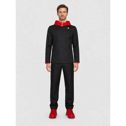 Anime Cosplay Costume with Top and Pants on-model view