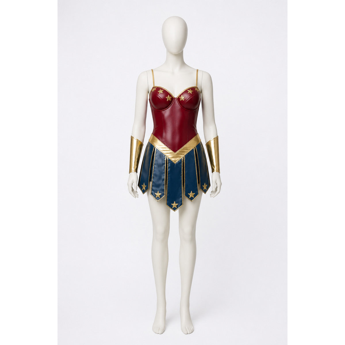 Red and Blue Superhero Costume with Gold Stars main product view