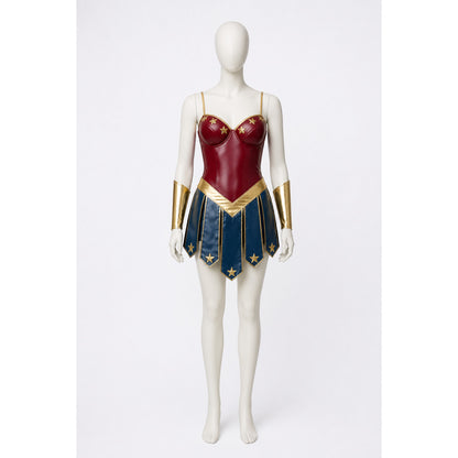 Red and Blue Superhero Costume with Gold Stars main product view