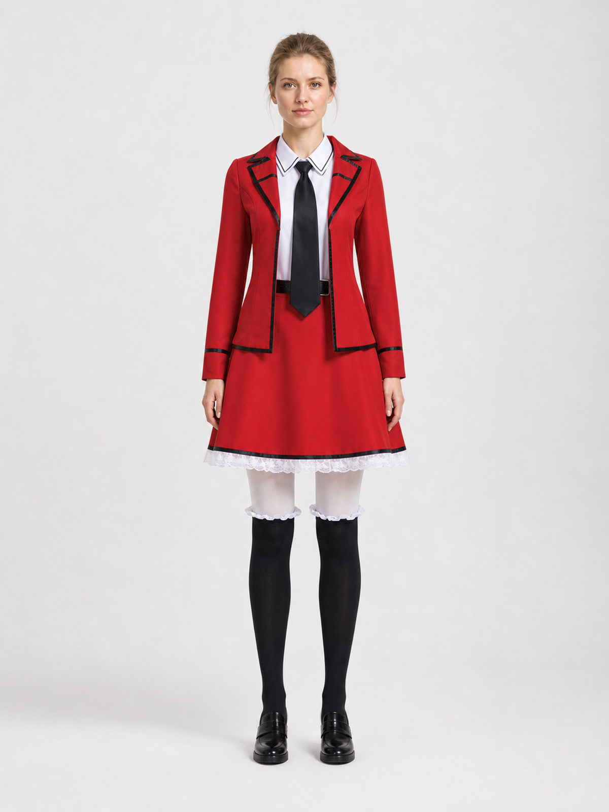 Kotori Itsuka Cosplay Costume School Uniform Full Set on-model view