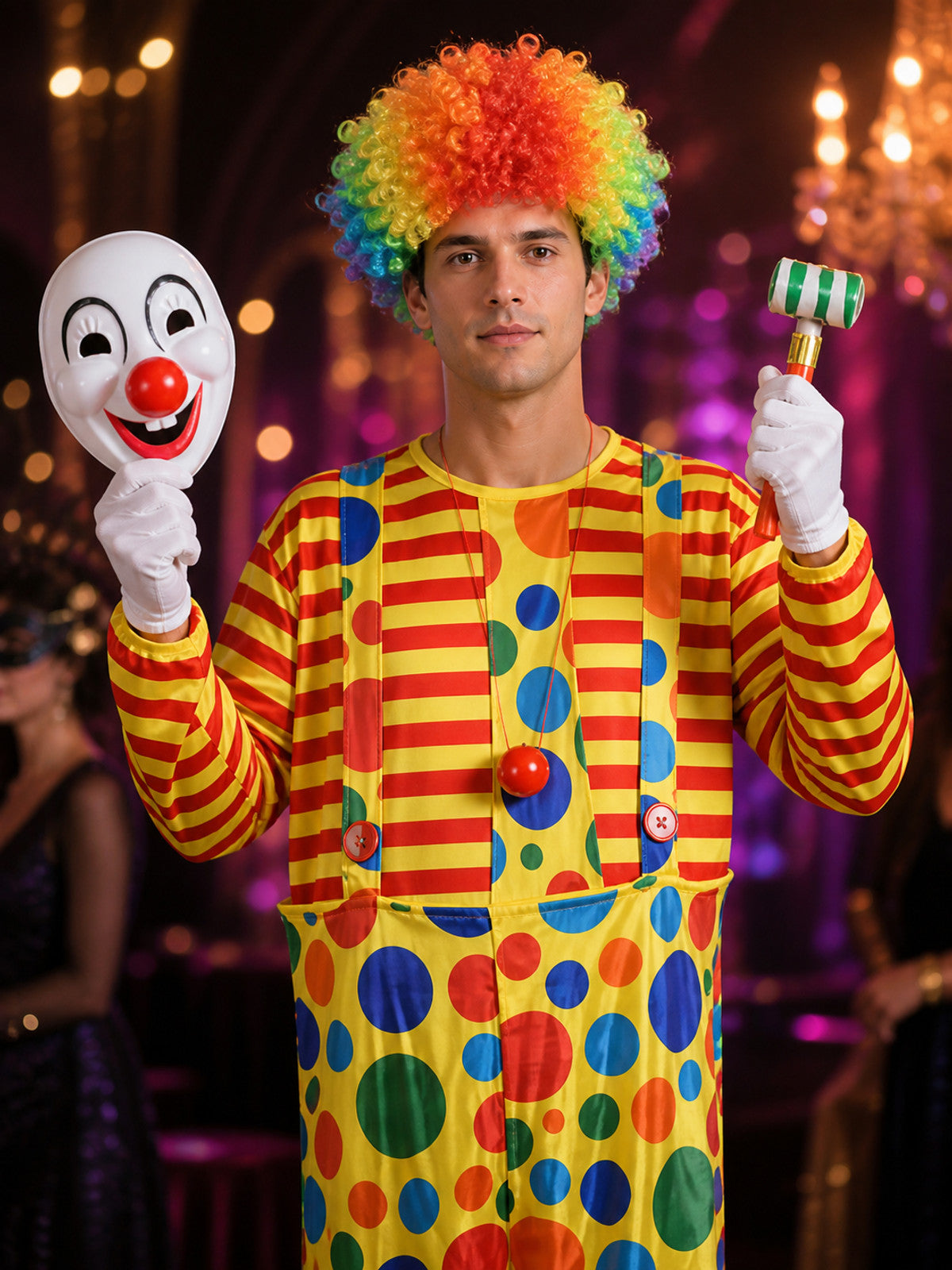 Clown Costume with Hoops and Accessories
