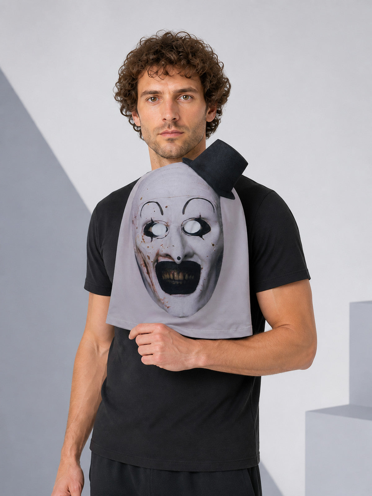 Carnival Mask with Black Hat for Halloween and Cosplay