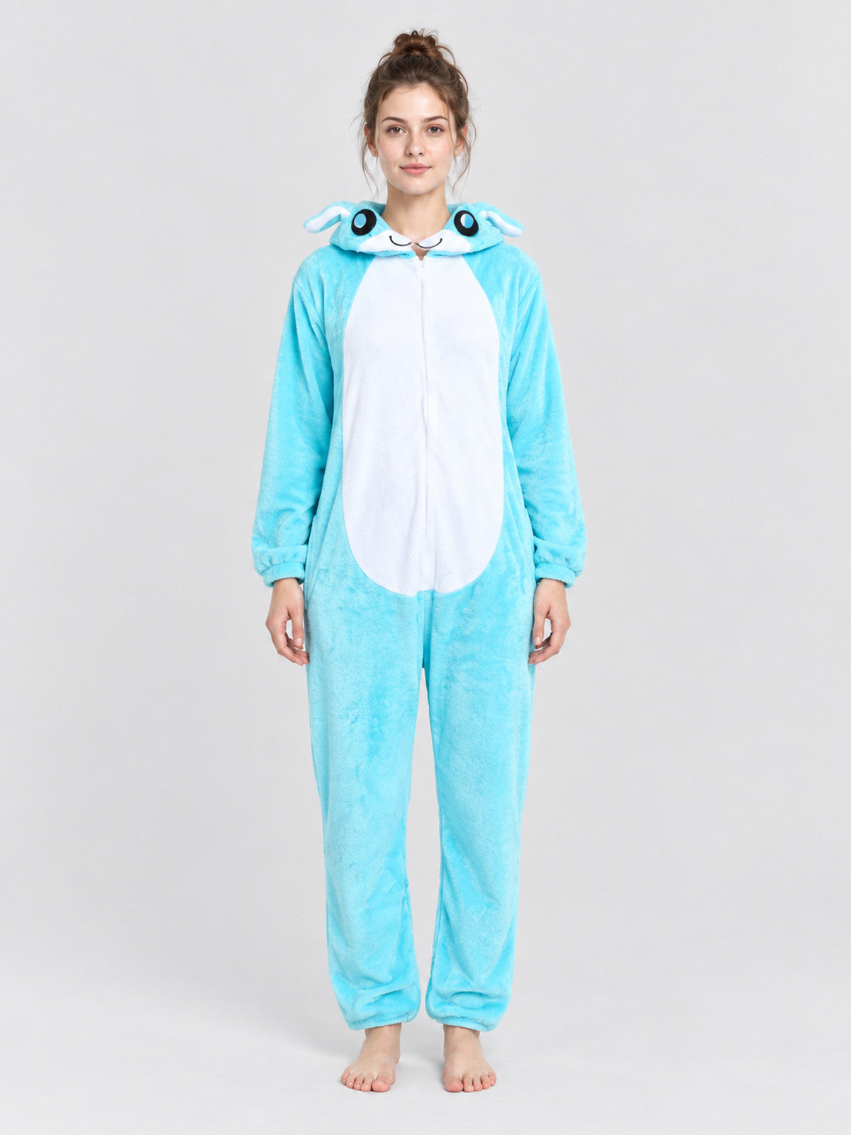 Insulated Kigurumi Jumpsuit with Hood and Face