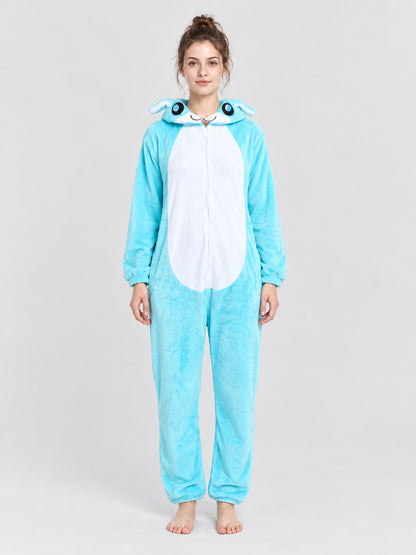 Insulated Kigurumi Jumpsuit with Hood and Face