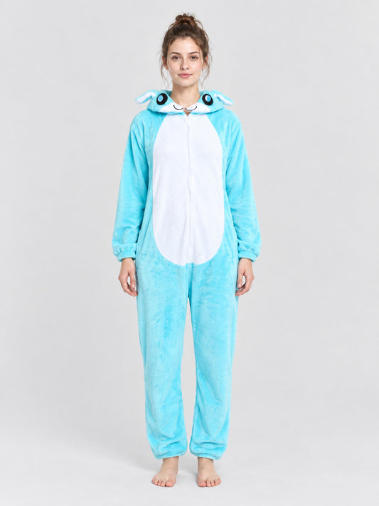 Insulated Kigurumi Jumpsuit with Hood and Face