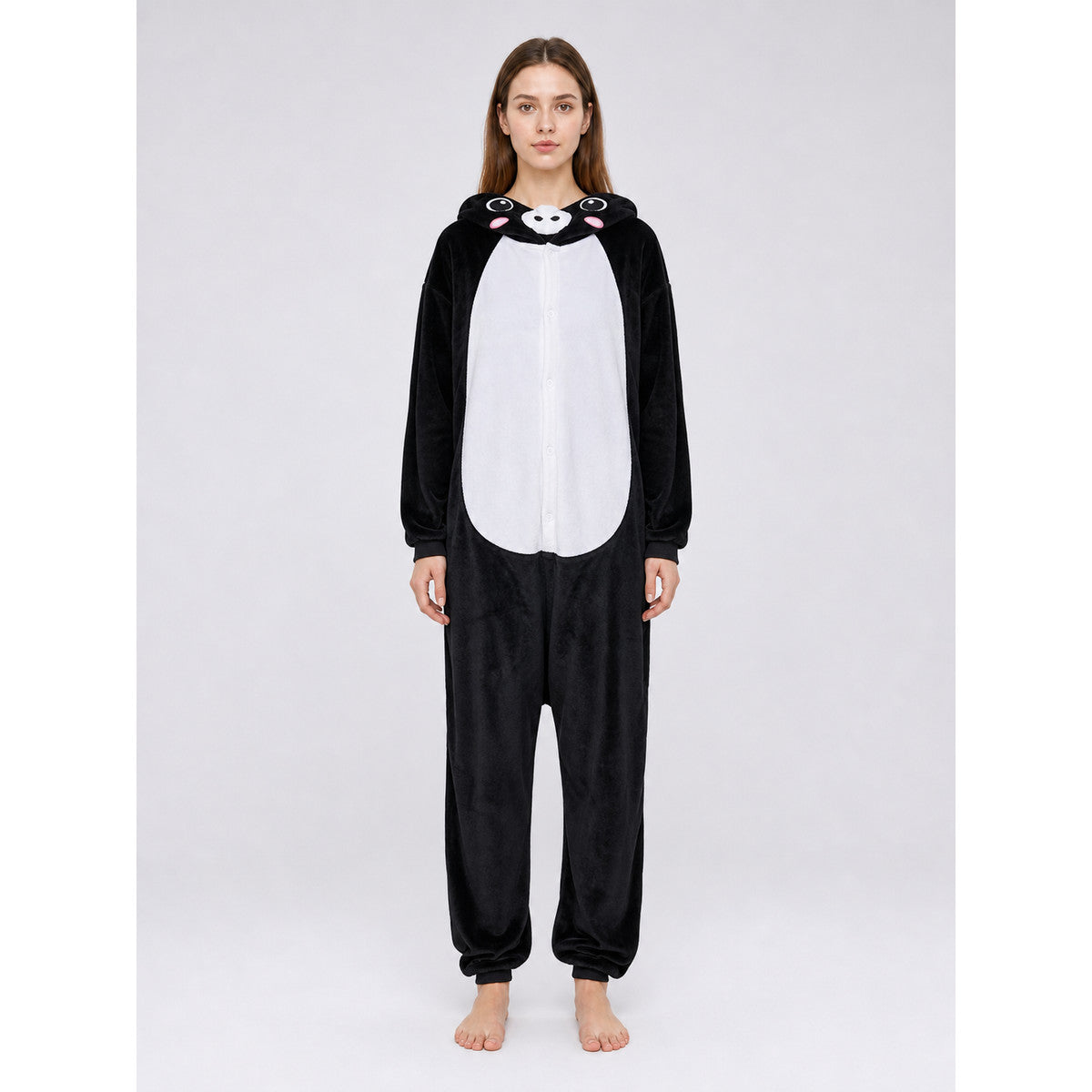 Hooded Carnival Kigurumi, Animal Costume on-model view