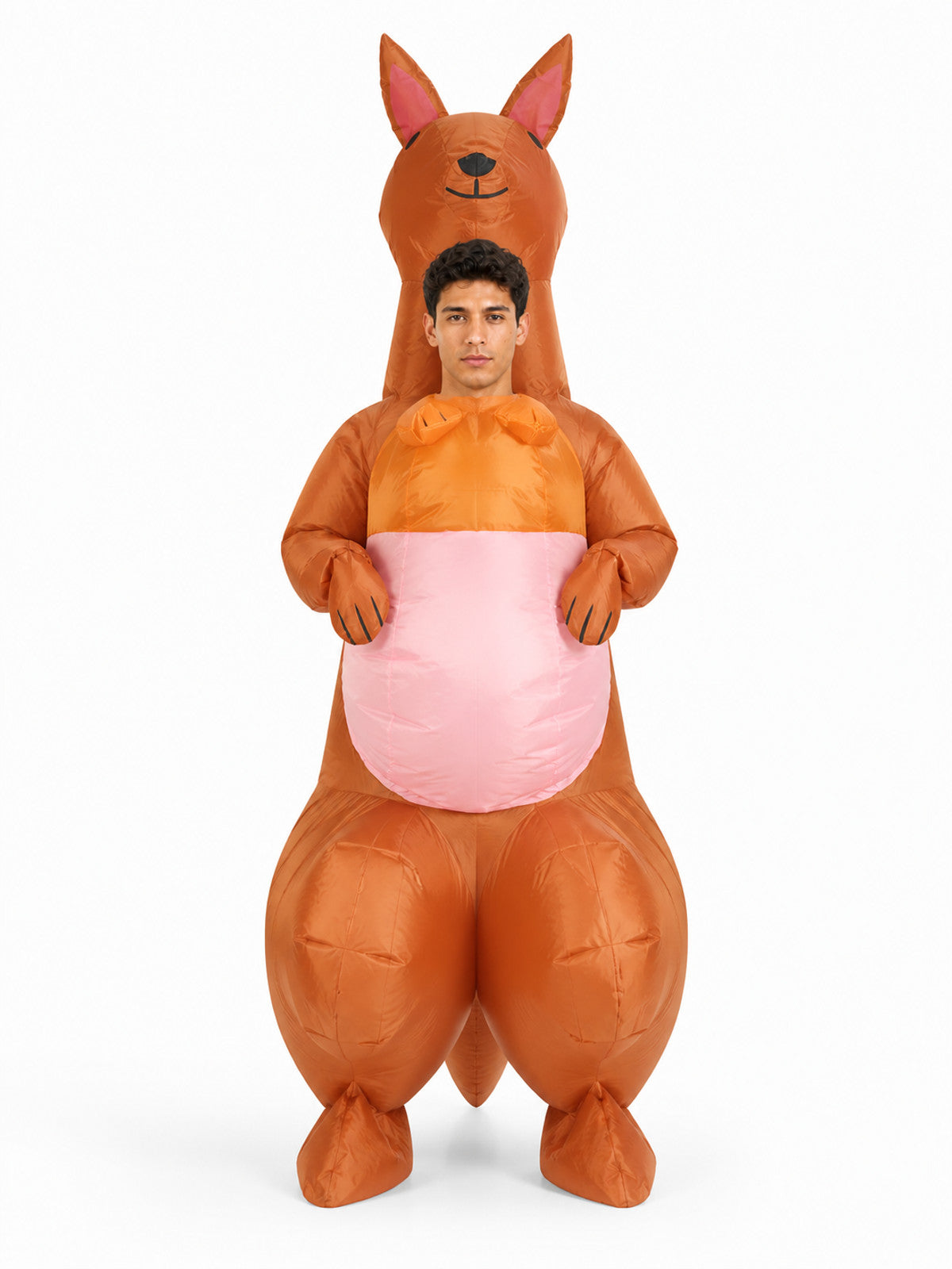 Inflatable Kangaroo Carnival Costume with Tail front view