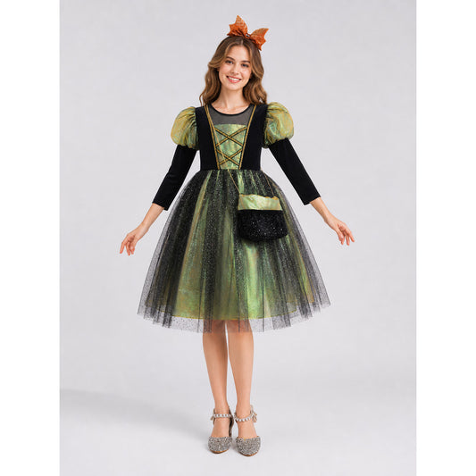 Kids' Halloween Costume Dress, Pumpkin Look on-model view