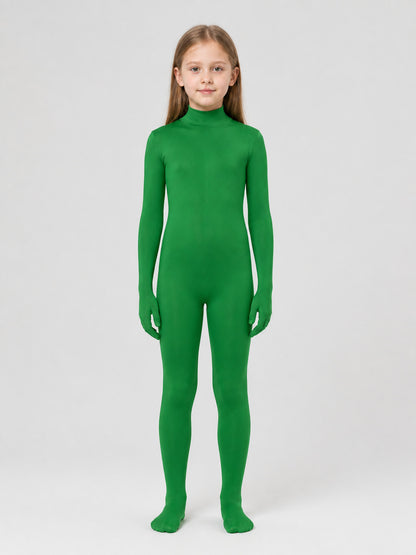 Green Invisibility Suit for Halloween, Form-Fitting on-model view