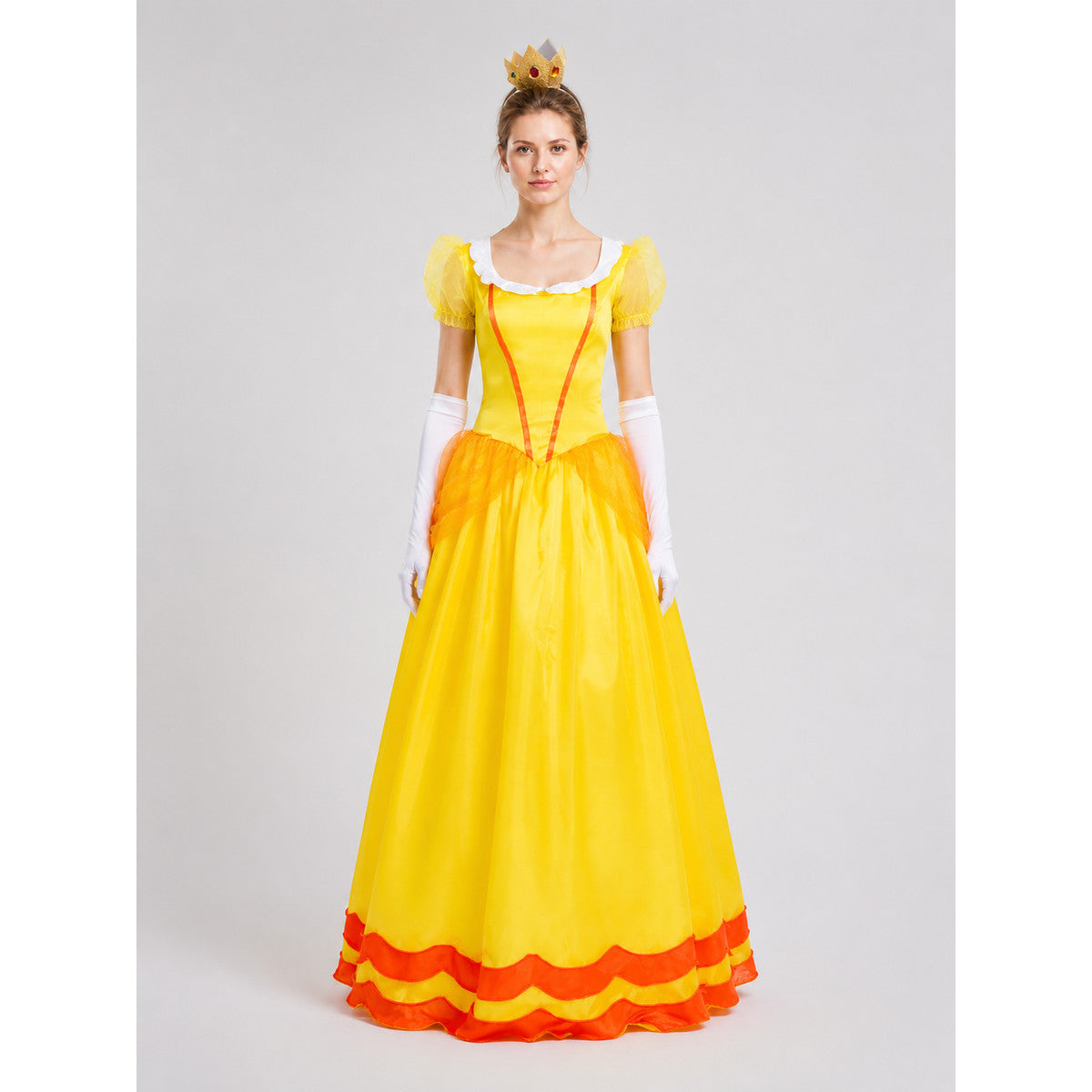 Princess Peach Halloween Costume, S-XXL on-model view