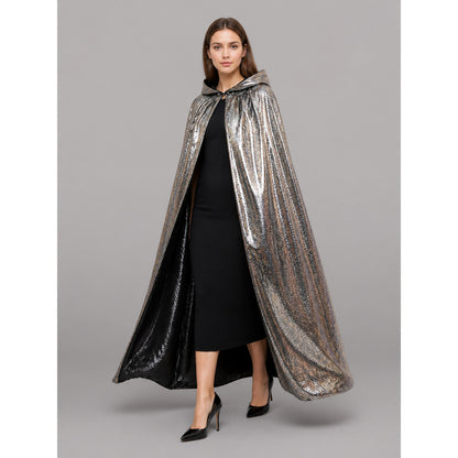 Silver Carnival Cloak with Hood