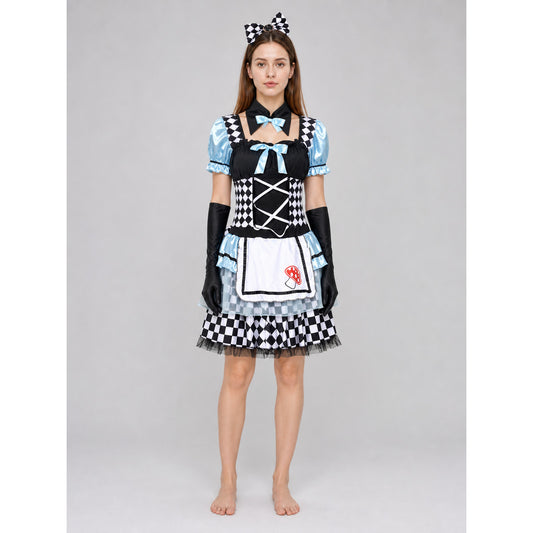 Harlequin Costume with Apron and Accessories