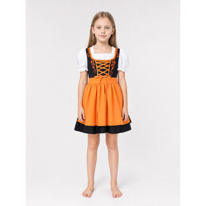 Carnival Dress in Folk Style with Lacing