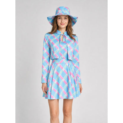 Barbie Cosplay Costume: Dress, Hat, and Belt on-model view