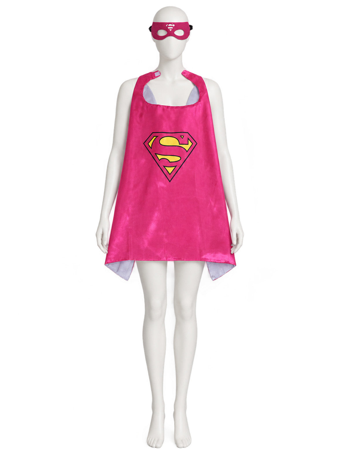 Superhero Cape with Mask, Bright Pink