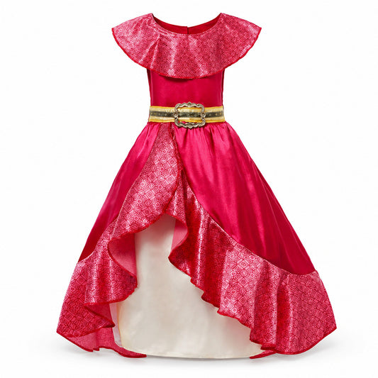 Kids Cosplay Clothing Girls Princess Elena Costume Halloween Carnival Role Playing Child Girl Birthday Party Outfits 2-10Y Dress - Color:Only Dress
