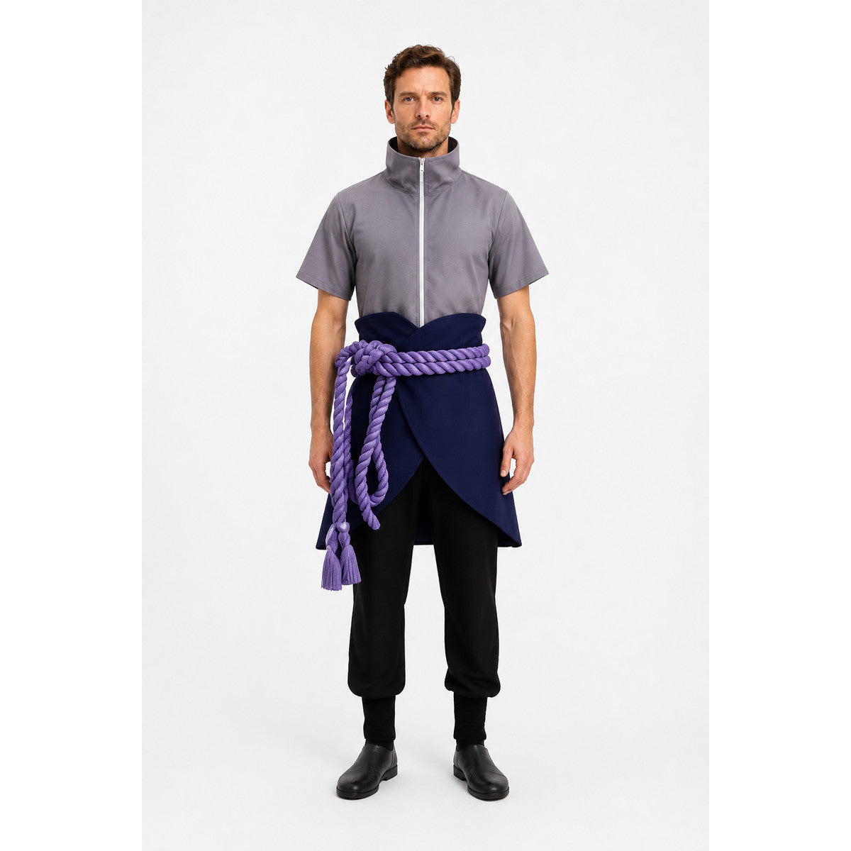 Uchiha Sasuke Cosplay Costume with Asymmetrical Hem main product view