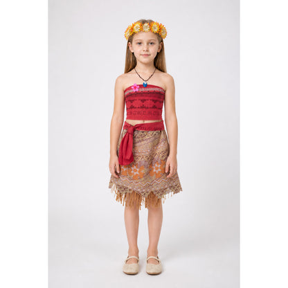 Children's Carnival Costume with Top and Fringed Skirt main product view