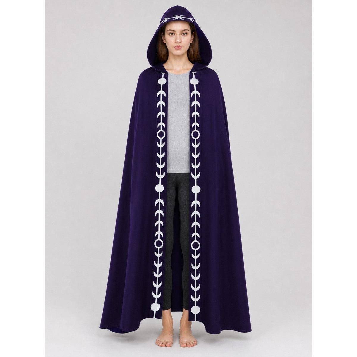 Medieval Hooded Cape for Cosplay on-model view