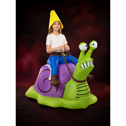Snail Inflatable Costume with Purple Spiral Shell for Halloween main product view