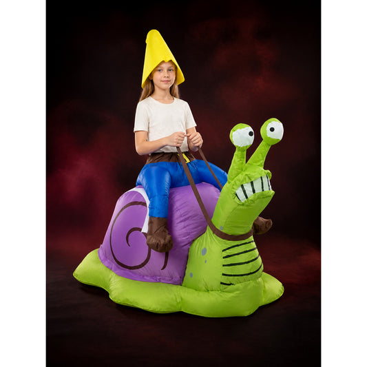 Snail Inflatable Costume with Purple Spiral Shell for Halloween main product view