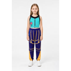 Children’s K-POP Costume: Floral-Print Top and Pants