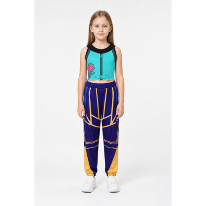 Children’s K-POP Costume: Floral-Print Top and Pants main product view