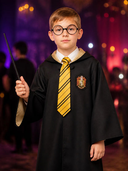 Harry Potter Hufflepuff Robe, Cosplay Costume on-model view