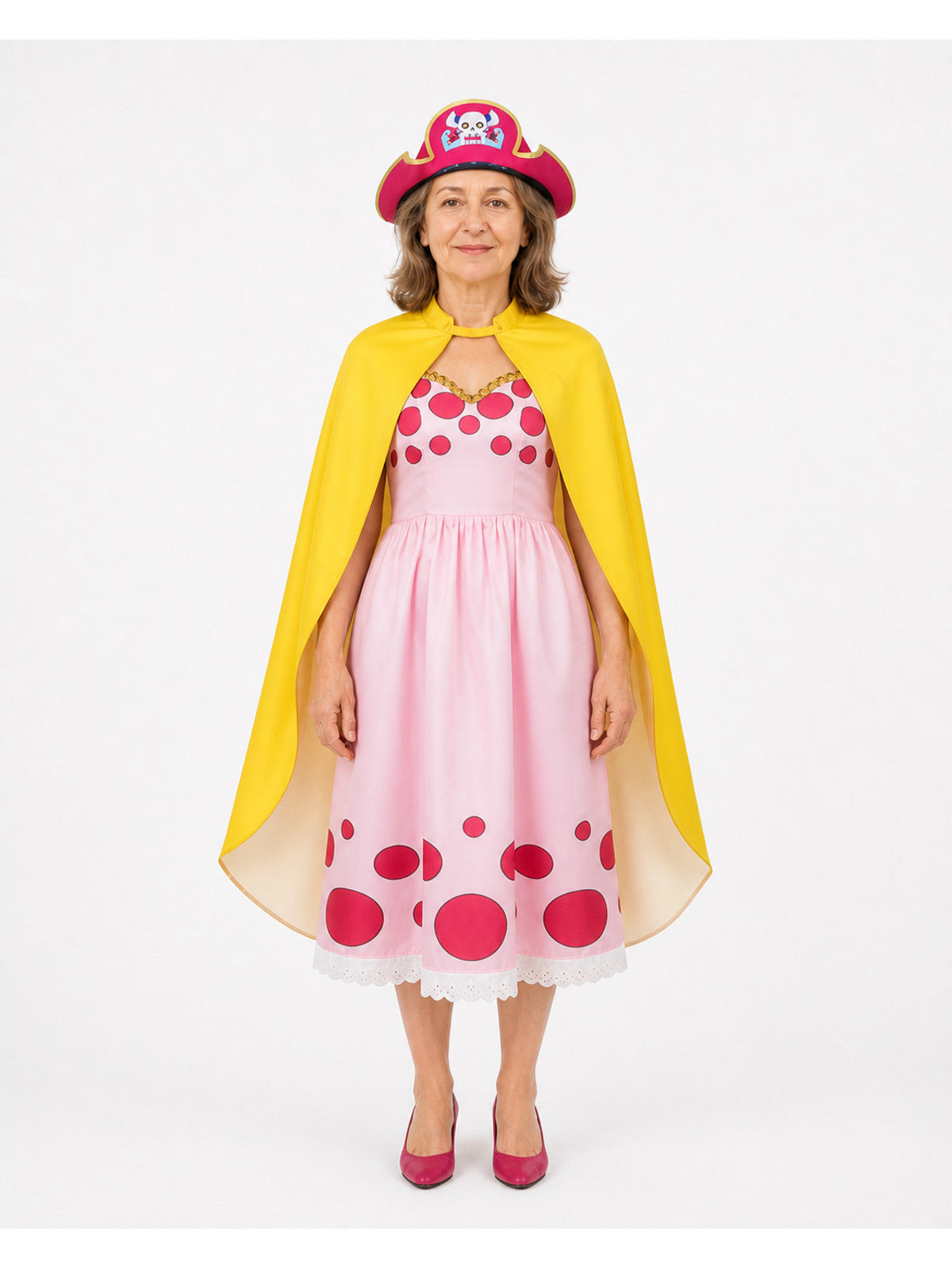 Pirate Cosplay Costume with Dress, Cape, and Hat main product view