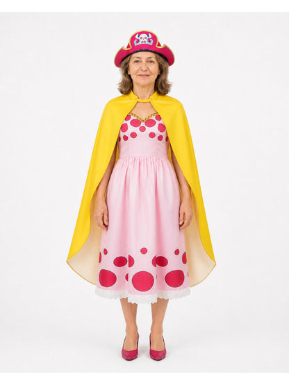 Pirate Cosplay Costume with Dress, Cape, and Hat main product view
