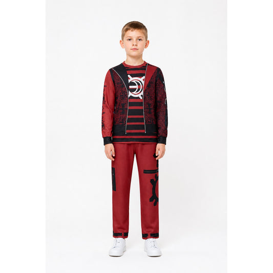 Victor Cosplay Costume, Red and Black, 2 Pieces main product view