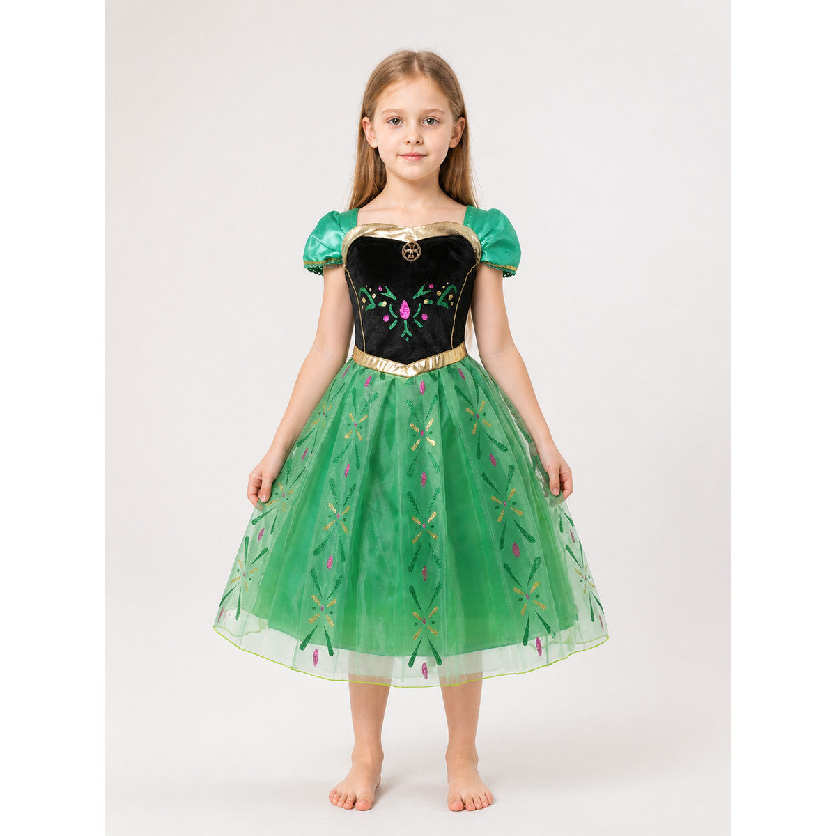 Black and Green Princess Carnival Dress for Cosplay