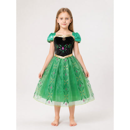Black and Green Princess Carnival Dress for Cosplay