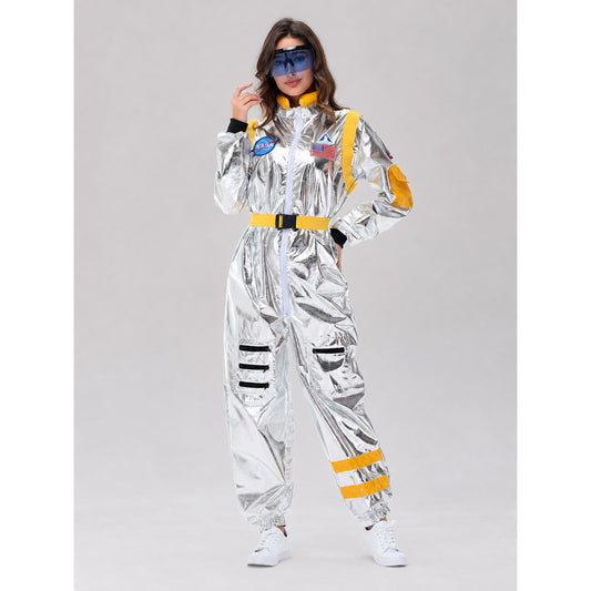 Silver Astronaut Jumpsuit for Cosplay
