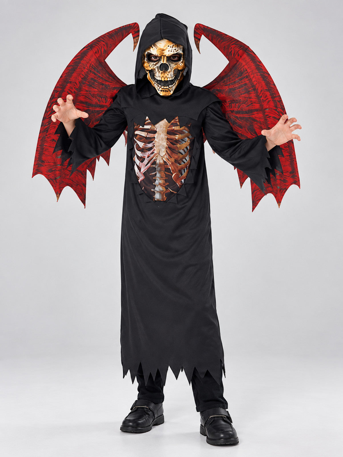 Kids' Demon Carnival Costume with Wings and Mask