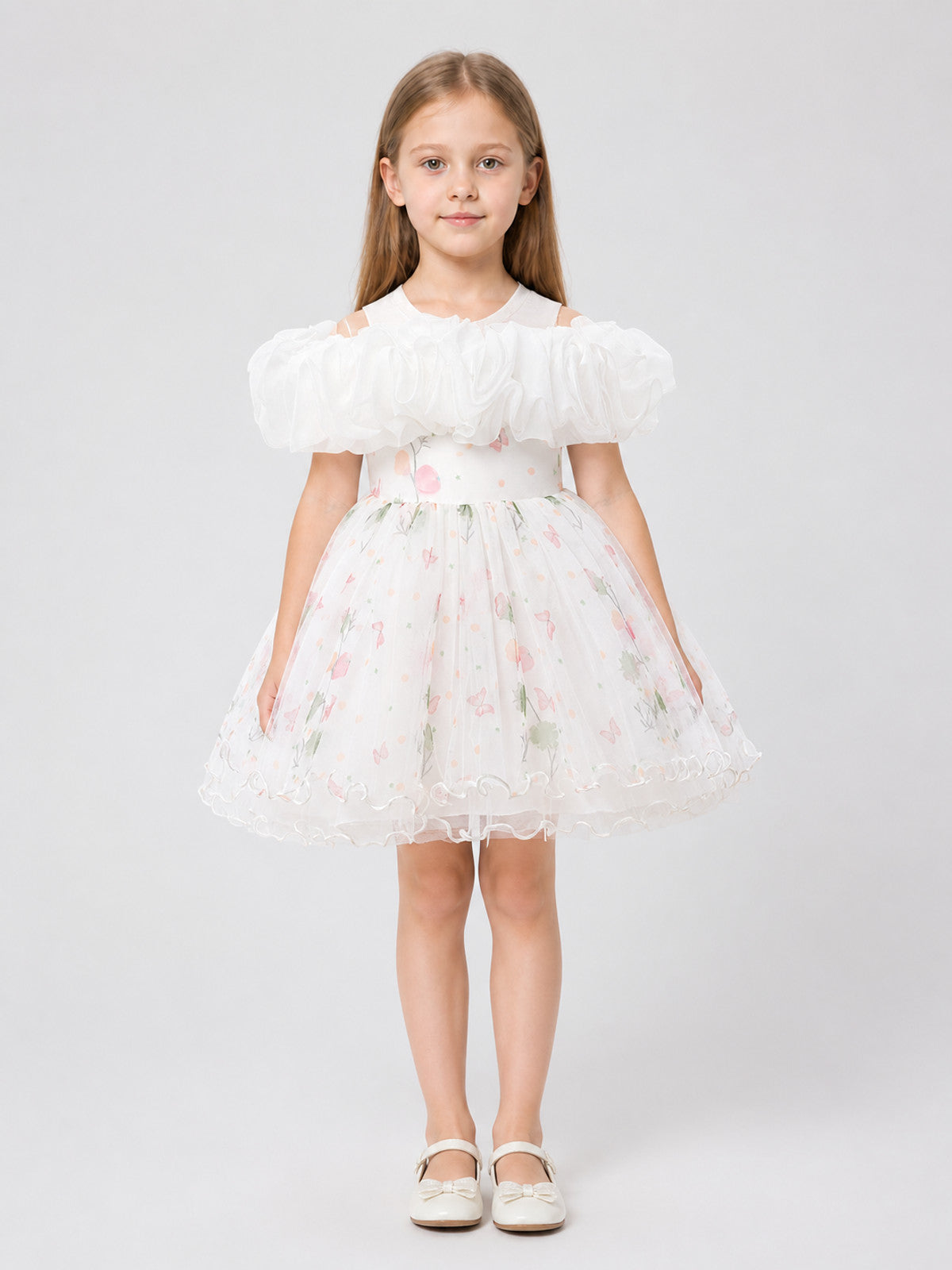 Princess Dress with Full Skirt for Flower Girls