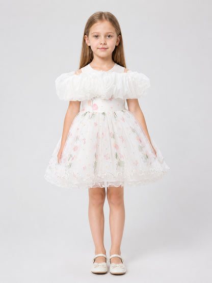 Princess Dress with Full Skirt for Flower Girls