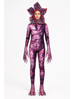 Carnivorous Flower Jumpsuit Costume with Hood and Claws