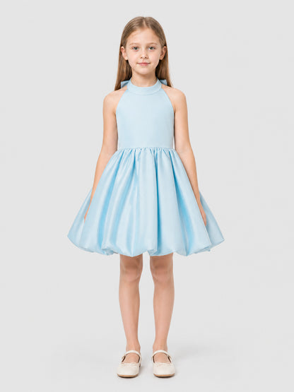 Full Festive Dress with Lace Back and Bow