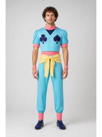 Kurapika Cosplay Costume with Pink Ruffles and Yellow Belt main product view