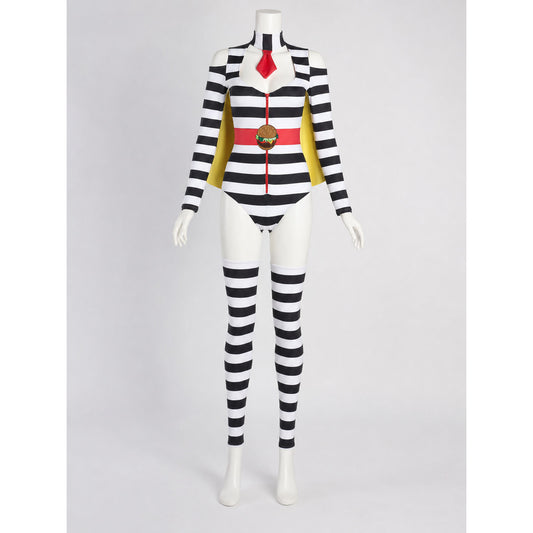 Striped Jumpsuit with Decorative Wings