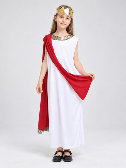 Ancient-Style Tunic Costume with Draping and Headband