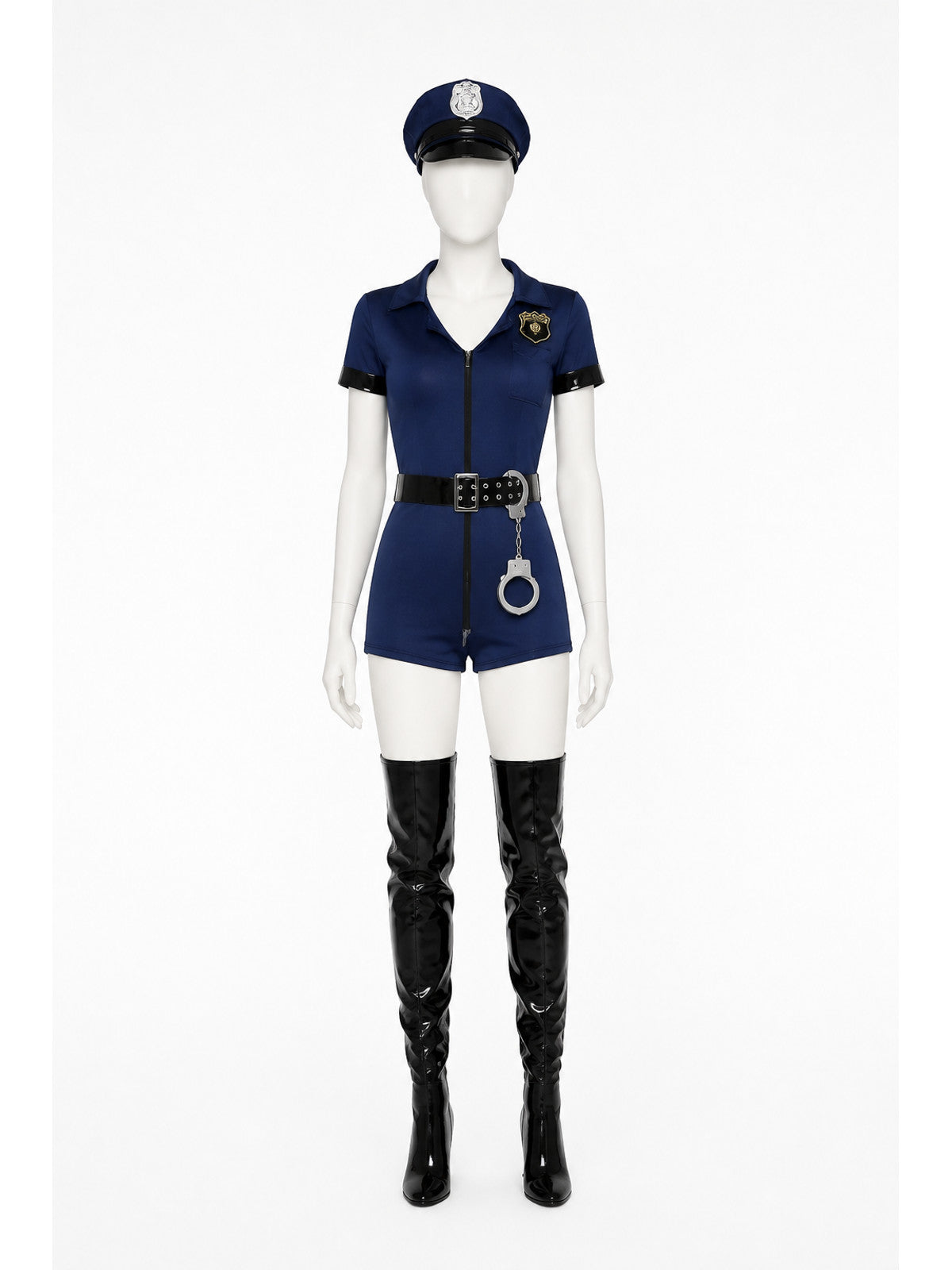 Police Jumpsuit with Cap and Handcuffs main product view