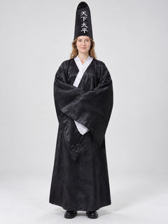 Halloween Carnival Costume: Black Robe, Hat