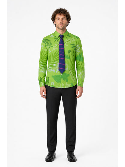 Nick Shirt with Tie, Leaf and Flower Print main product view